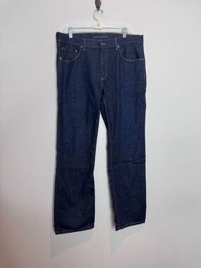 Mott & Bow Straight Leg Dark Wash Jeans Mens 36x30 Stretch Denim Classic Fit